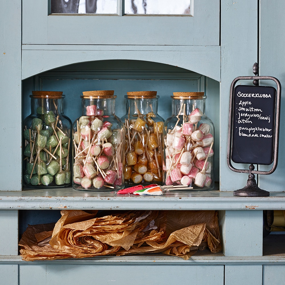 Glass Jar w. Cork Wide