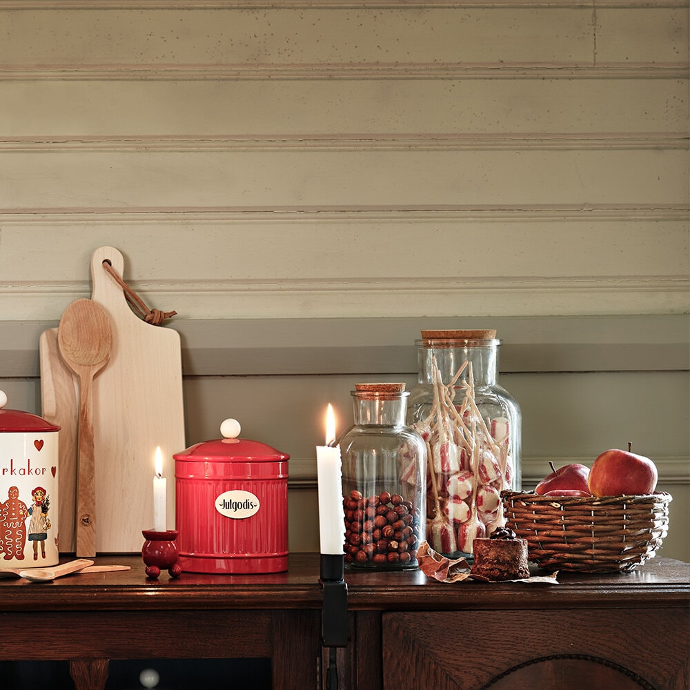 Glass Jar w. Cork Lid Large