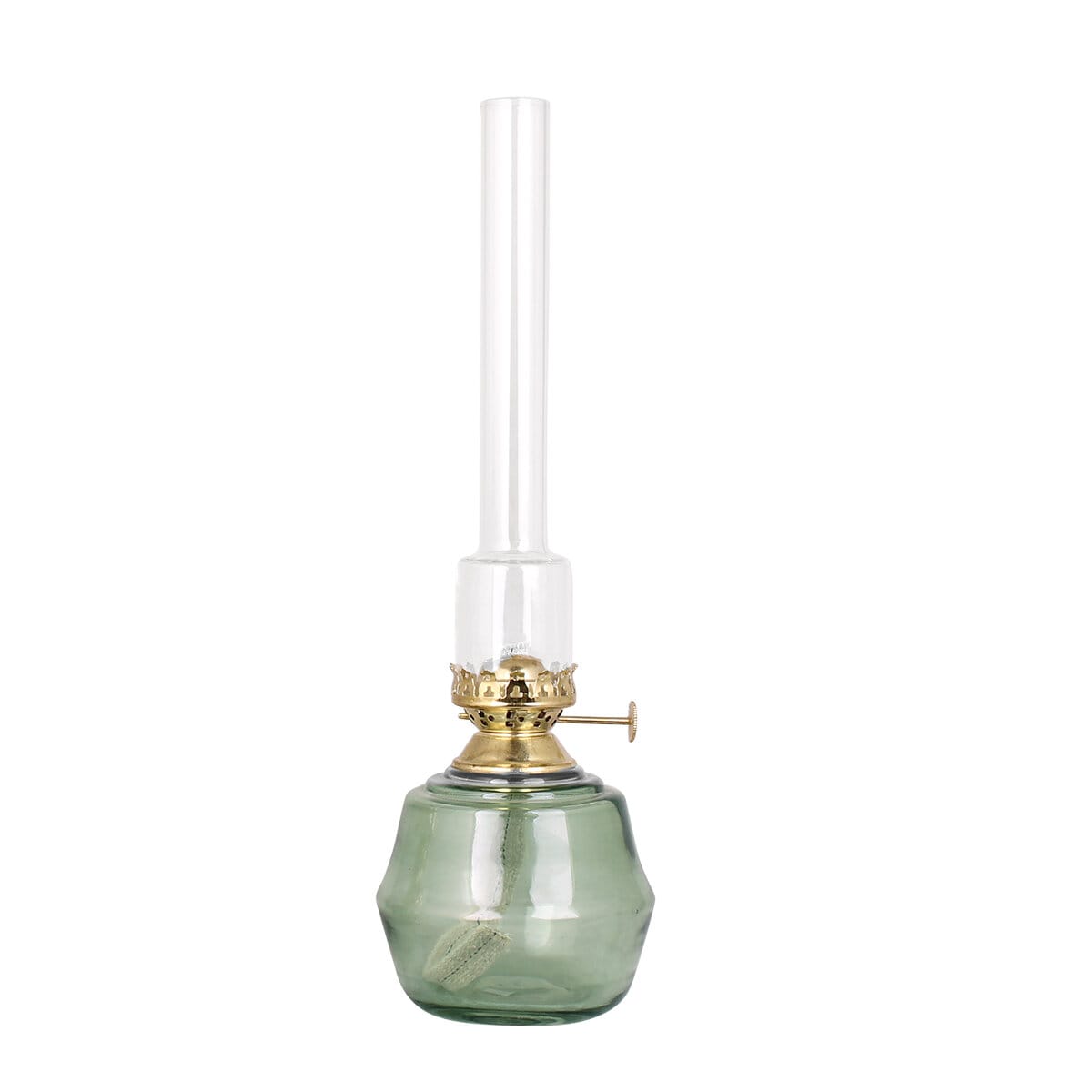 Kerosene Lamp Majken Green Brass Medium