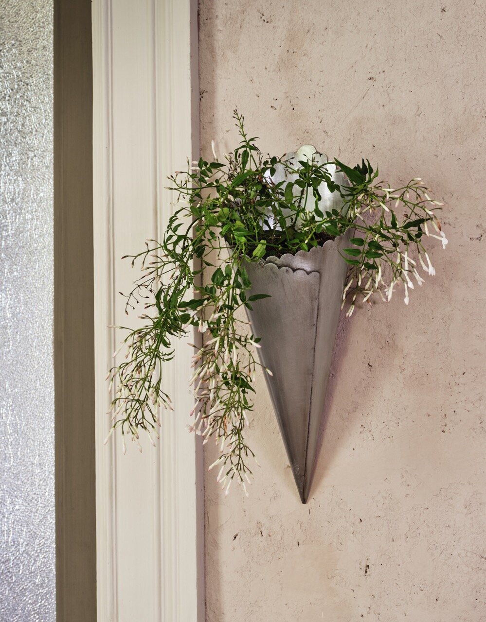 Wall Cone Planter Zinc