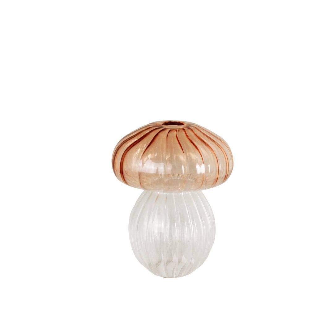 Decorative Vase Mushroom Peach Low
