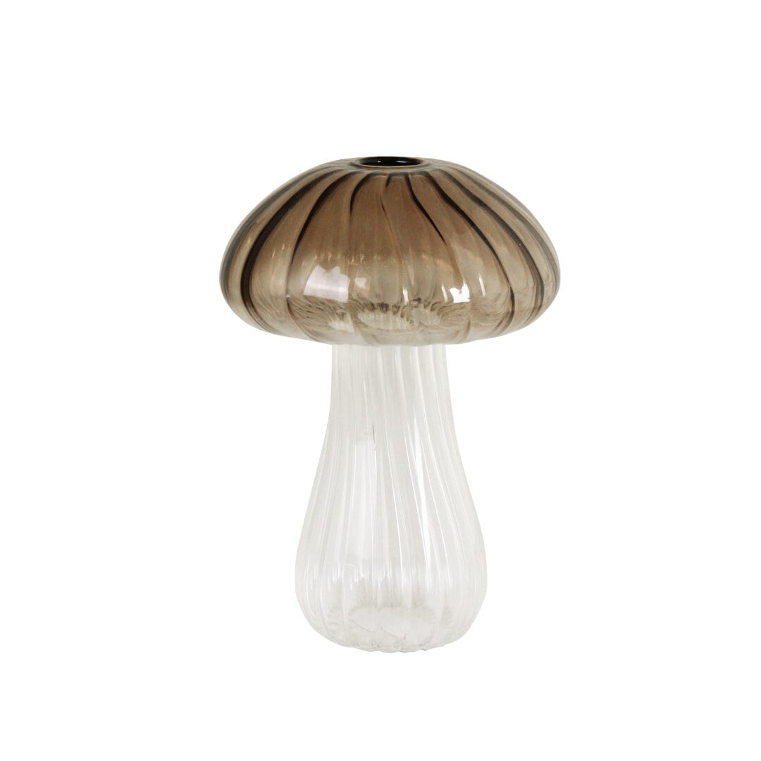Decorative Vase Mushroom Brown Tall