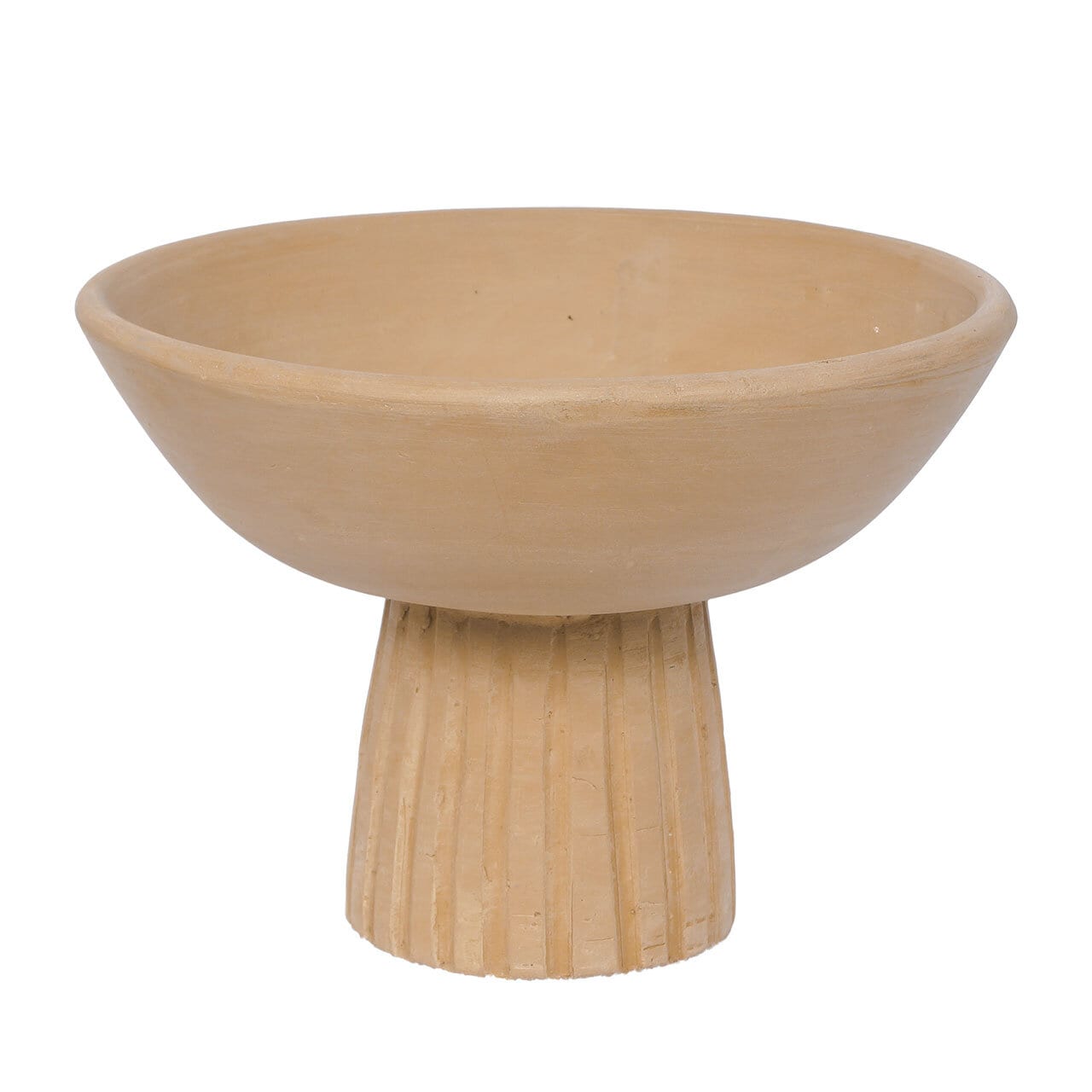 Bowl On Foot Earthenware Terracotta