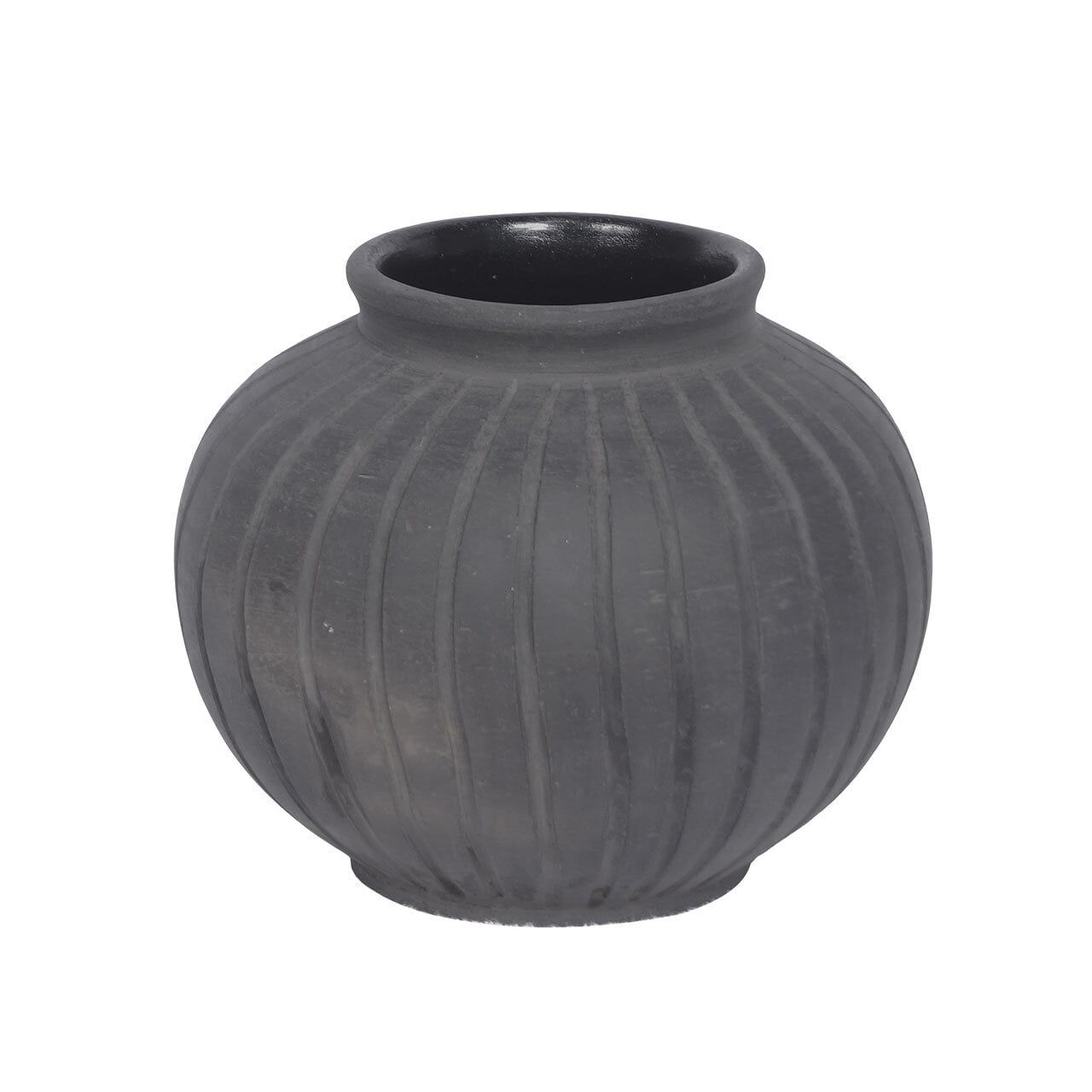 Vase Filipe Earthenware Black Large