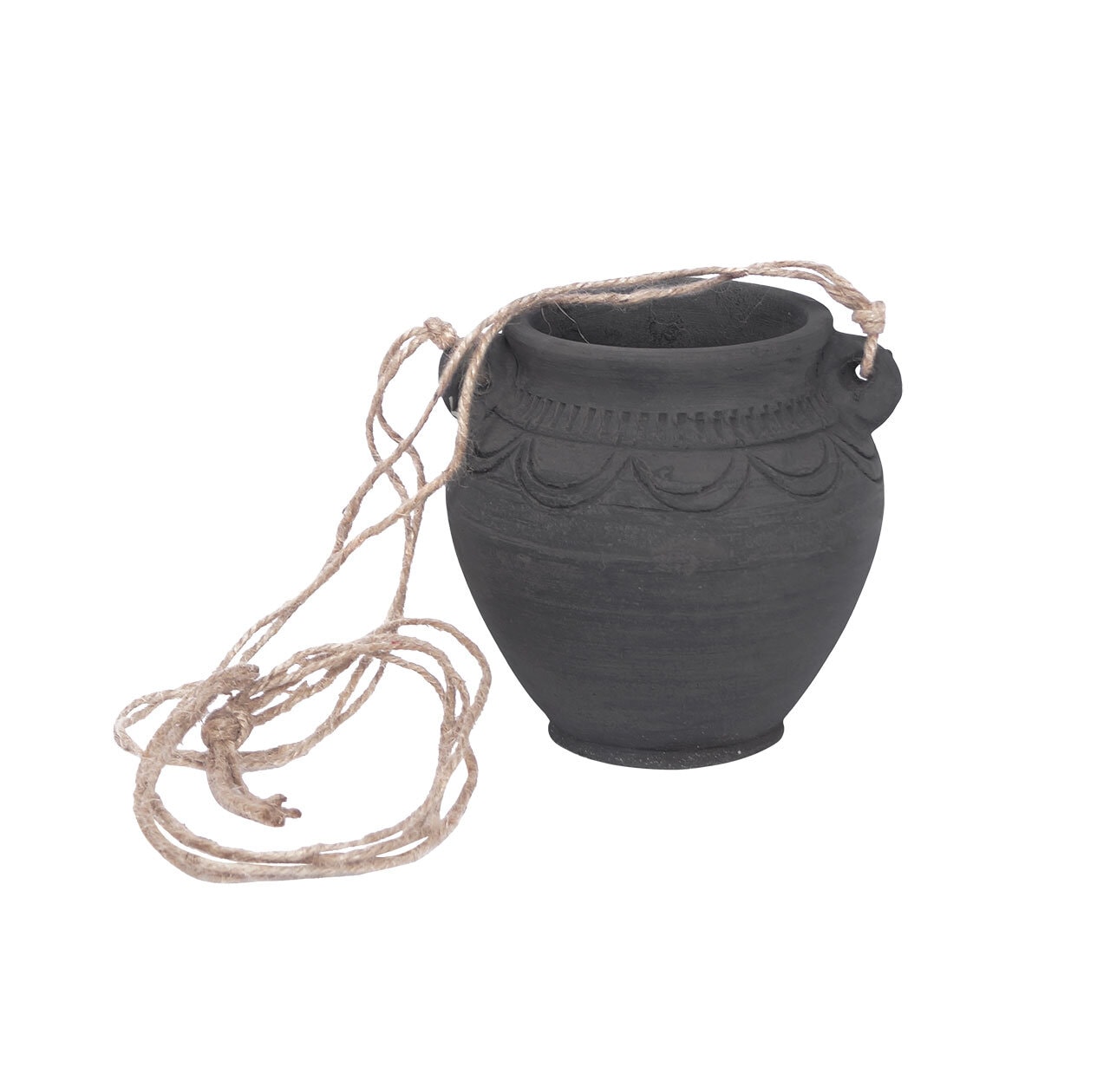 Hanging Planter Earthenware Black