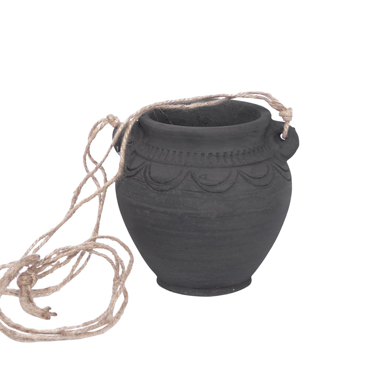 Hanging Planter Earthenware Black