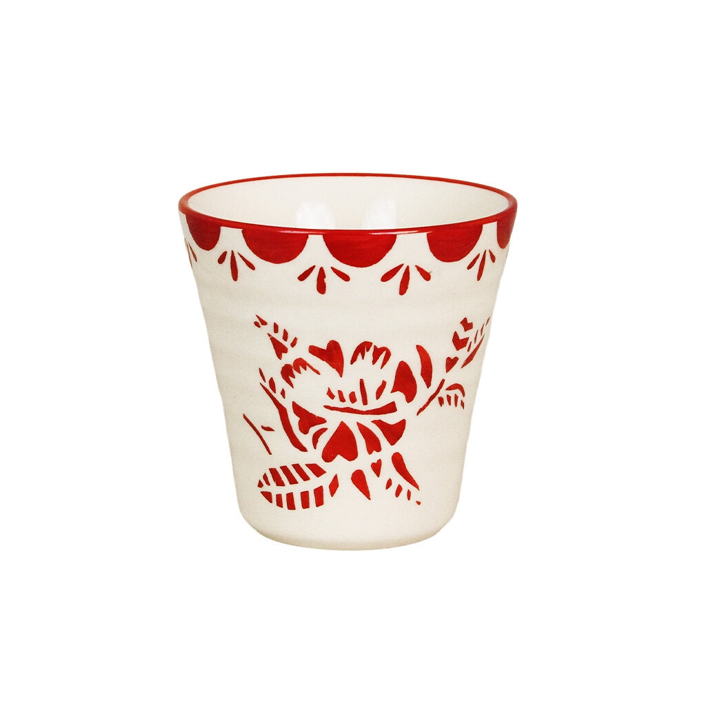 Latte Mug Marion Flower Red