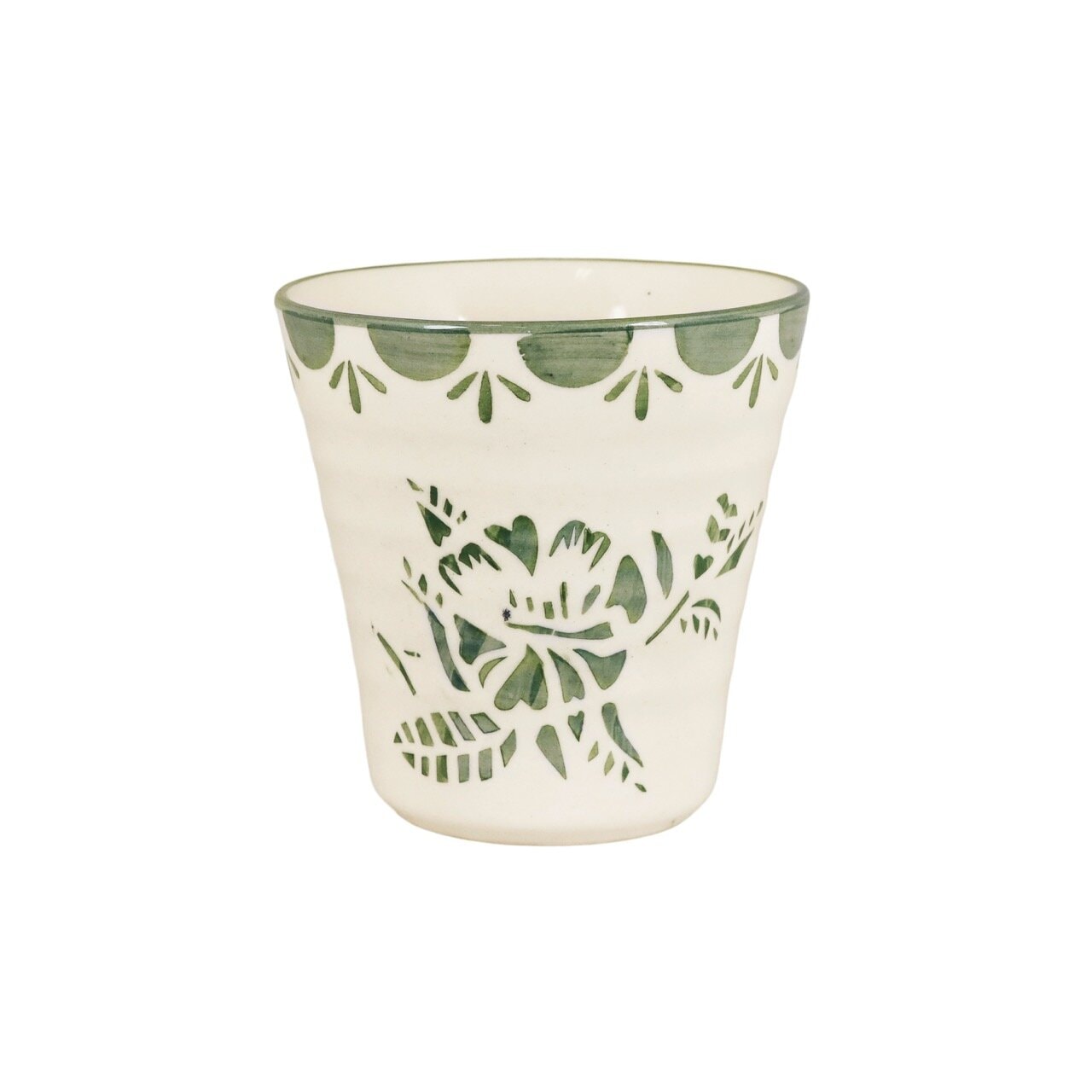 Latte Mug Marion Flower Green