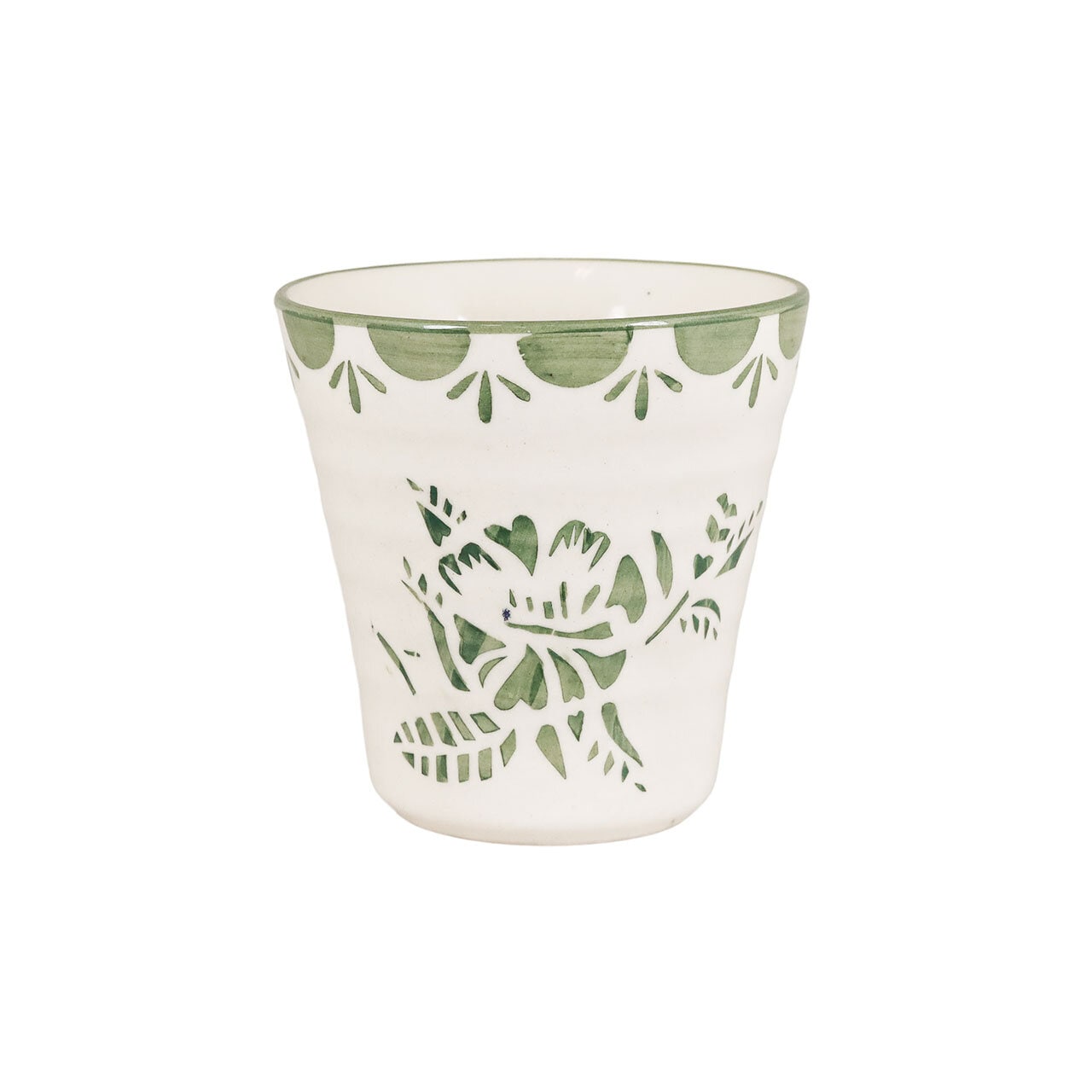 Latte Mug Marion Flower Green