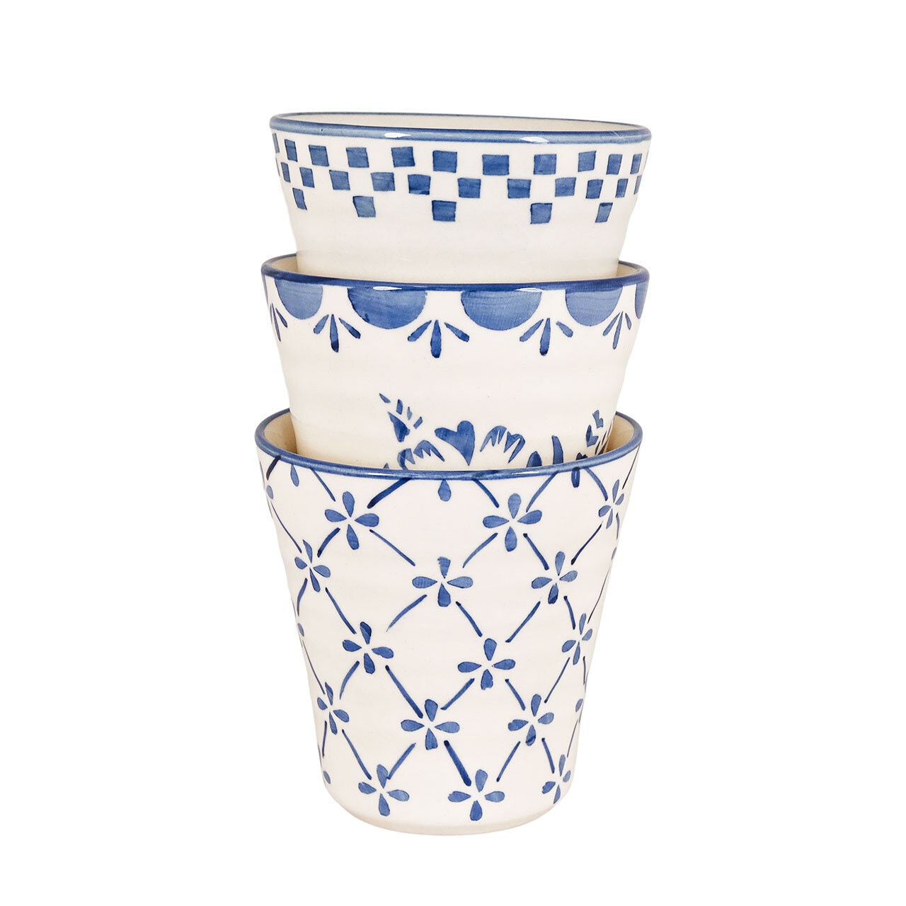 Latte Mug Marion Flower Blue