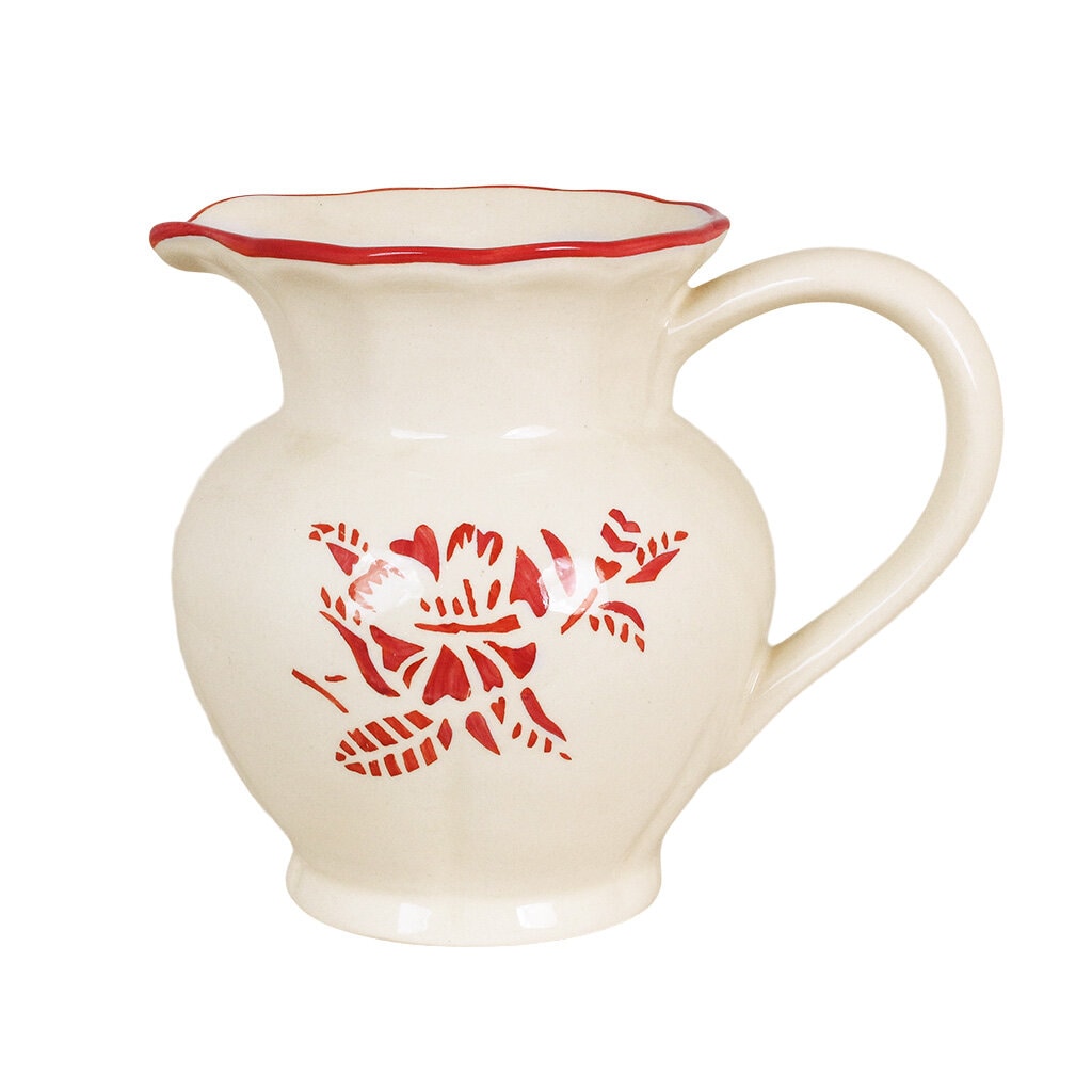 Large Jug Marion Flower Red