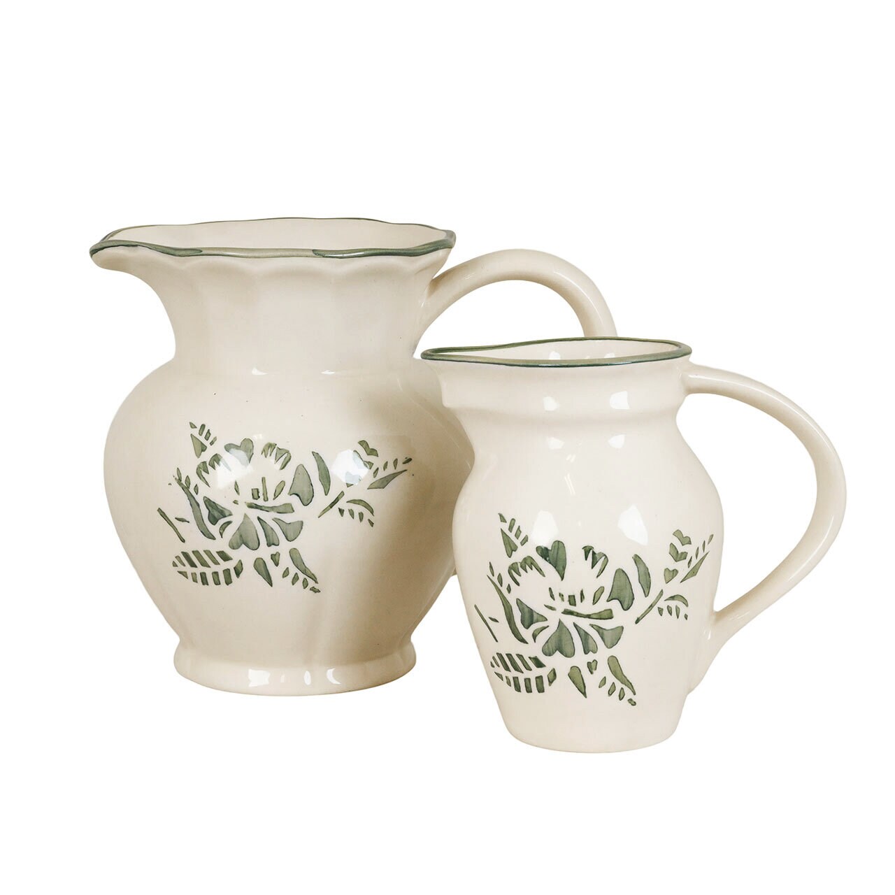 Large Jug Marion Flower Green