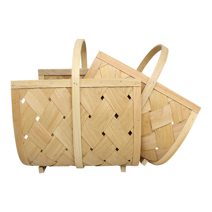 Wood Basket Firewood S/2 Natural