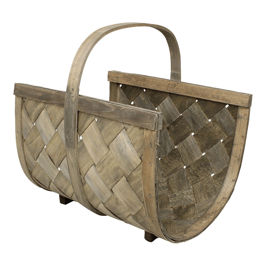Wood Basket Firewood S/2 Grey