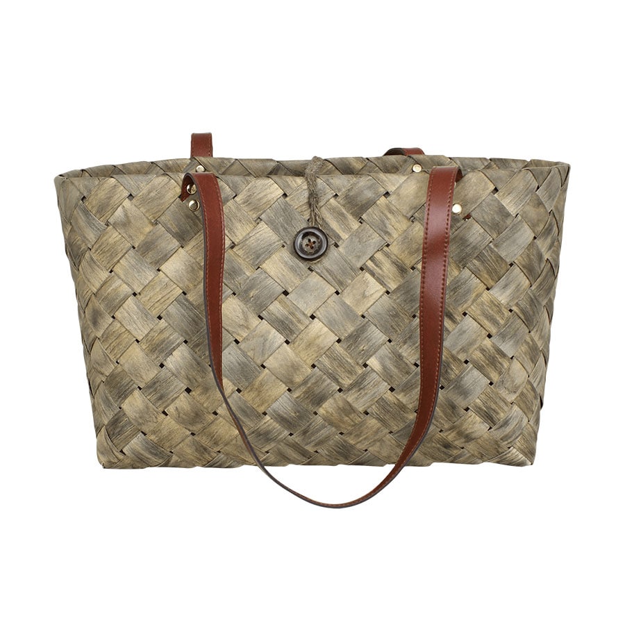 Beach Bag Wood Grey