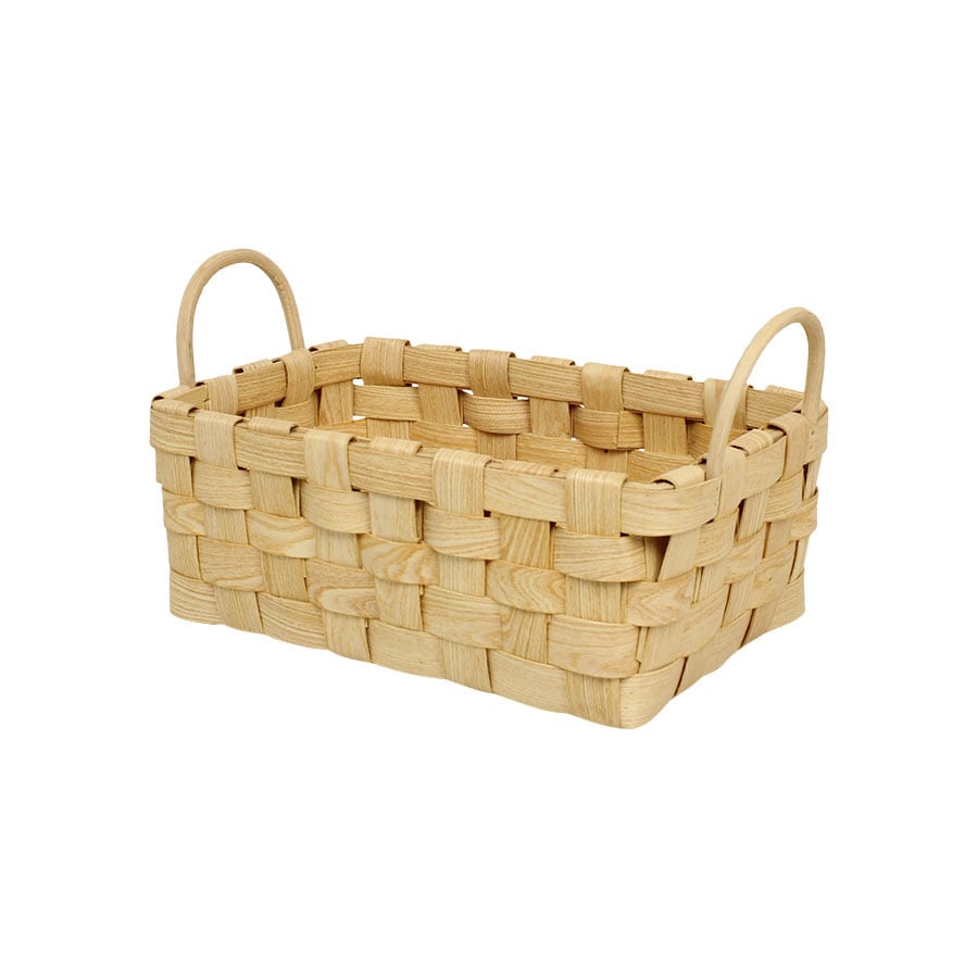 Wooden Basket Rectangular S/3
