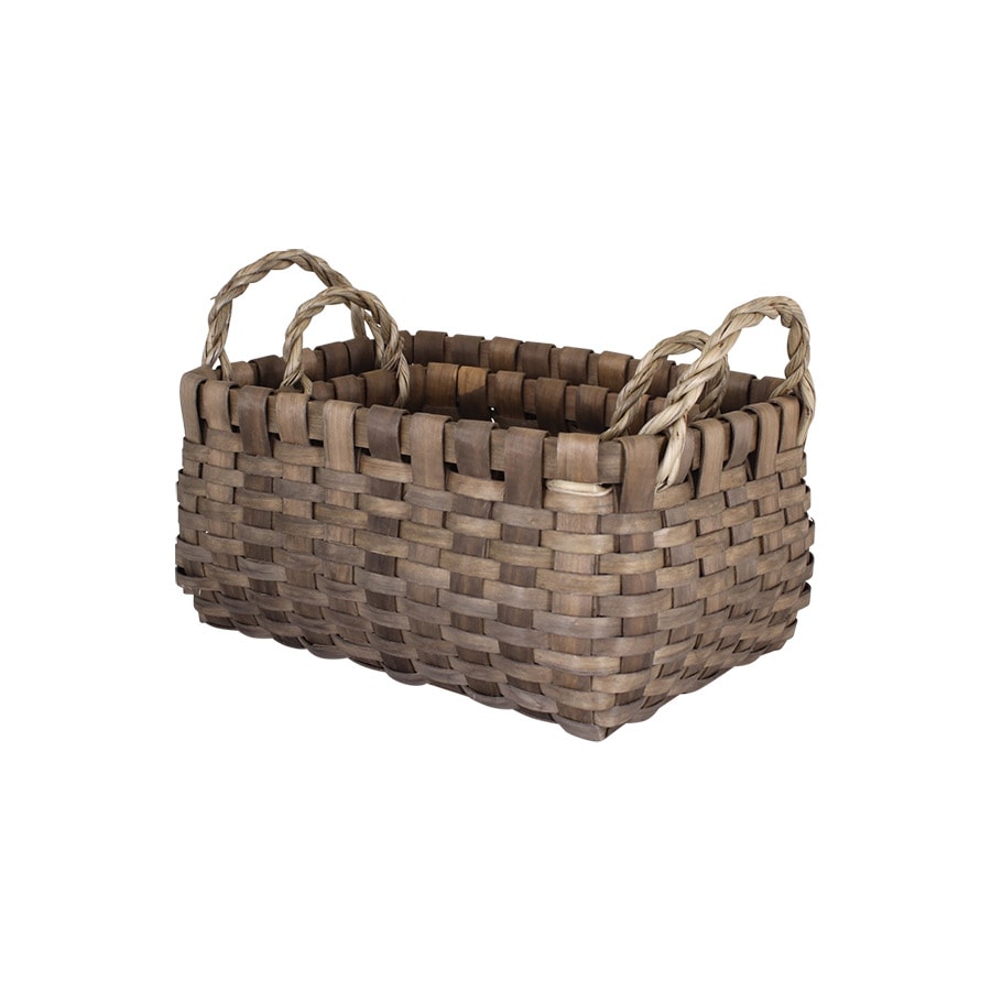 Wood Basket Kerstin Rectangular S/2 Grey
