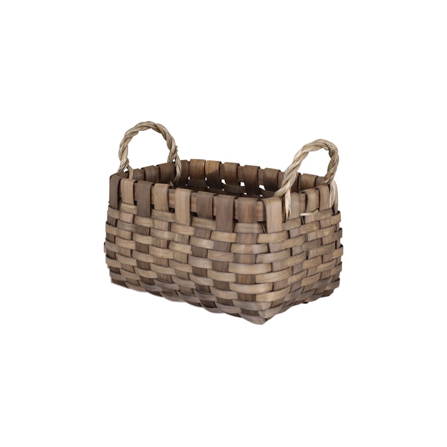 Wood Basket Kerstin Rectangular S/2 Grey