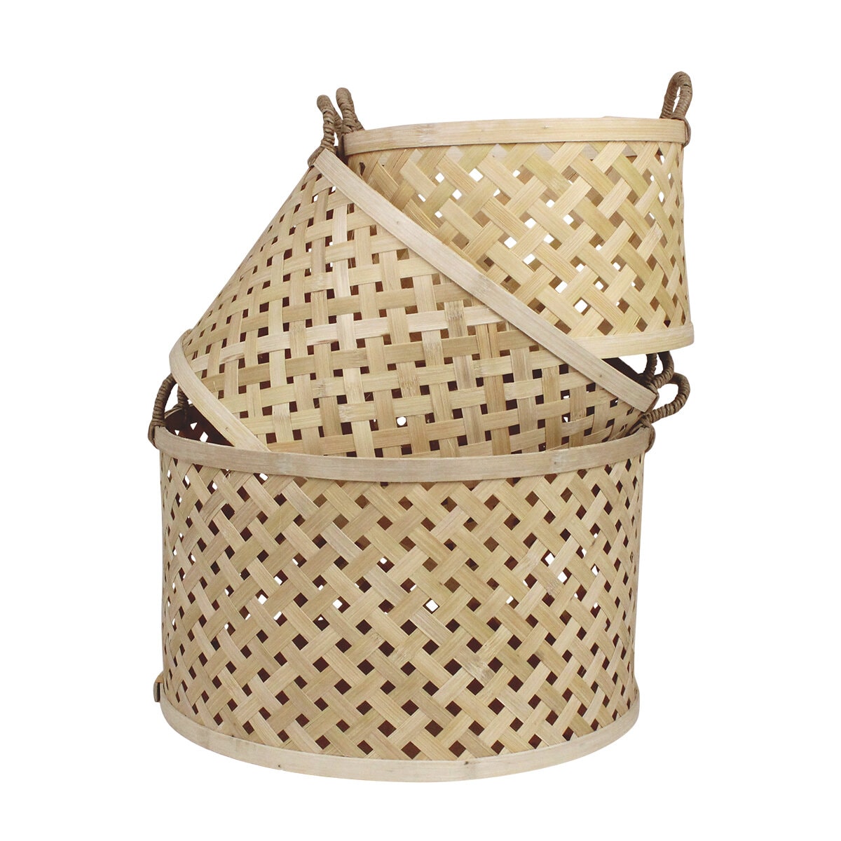 Round Basket w. Handle Ida S/3 Nature