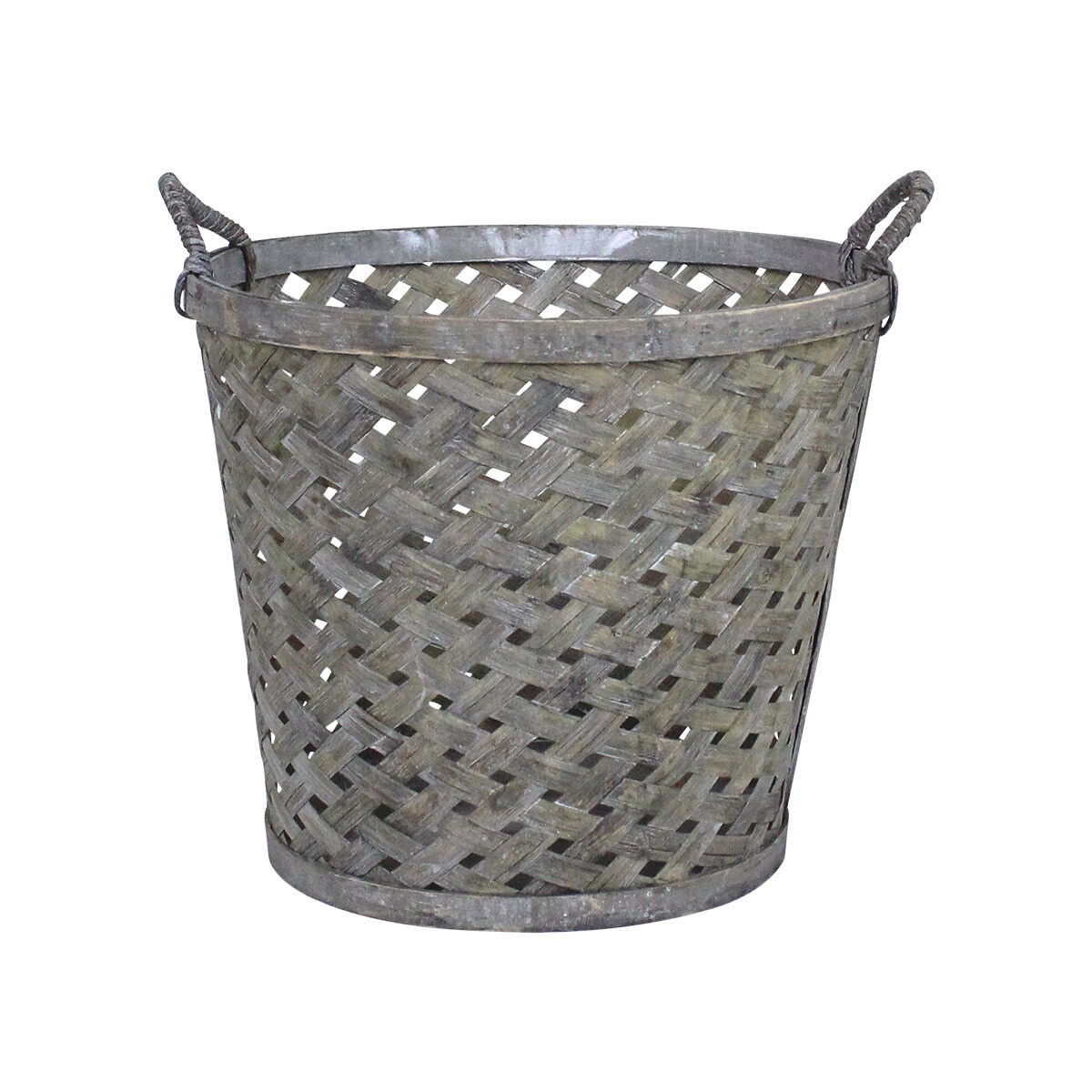 Coned Basket w. Handle Ida Medium Grey