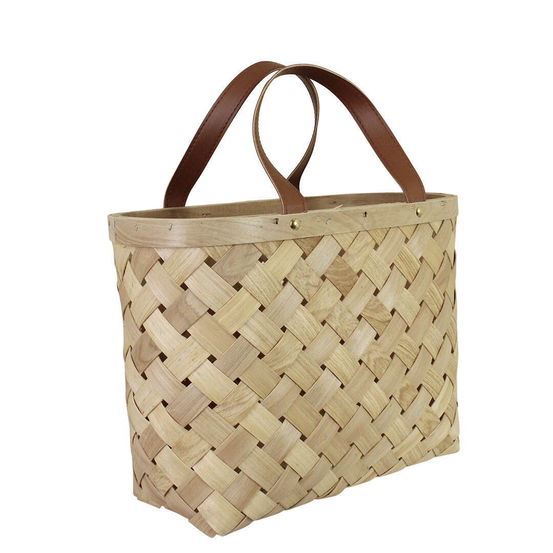 Wooden Basket Monica S/3 Natural