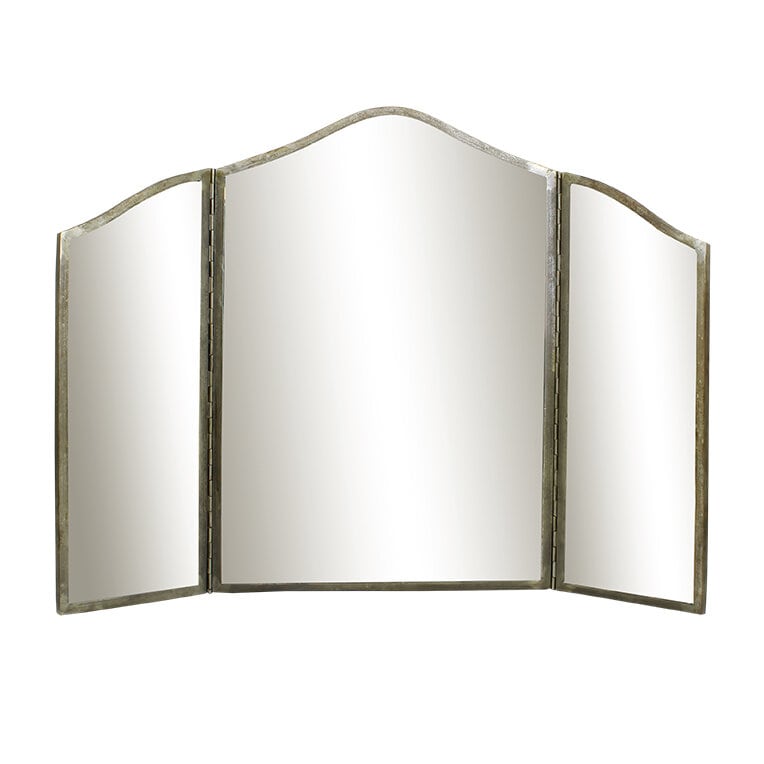 Tri-fold Mirror Karin Antique Silver