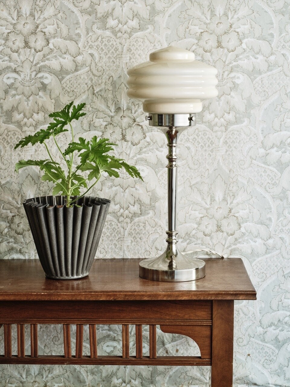 Table Lamp Valter Nickel/Opal Beige