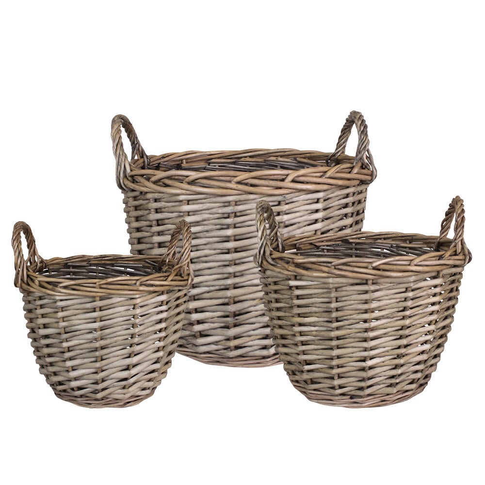 Willow Basket Alva Grey S/3