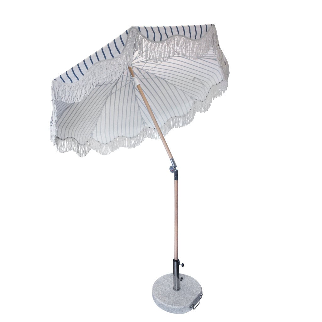 Parasoll August Rand Offwhite/Blå