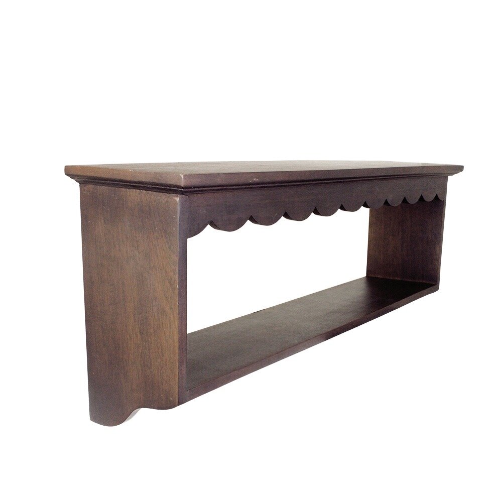 Wooden Wall Shelf Alf - Brown