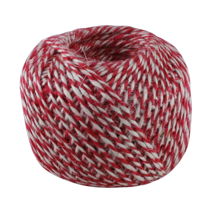 Twine of Jute Round Red/White