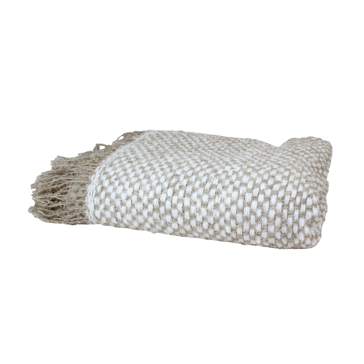 Wool Plaid Emil Beige/White