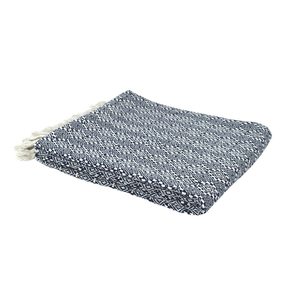 Plaid Hedvig Dark Blue