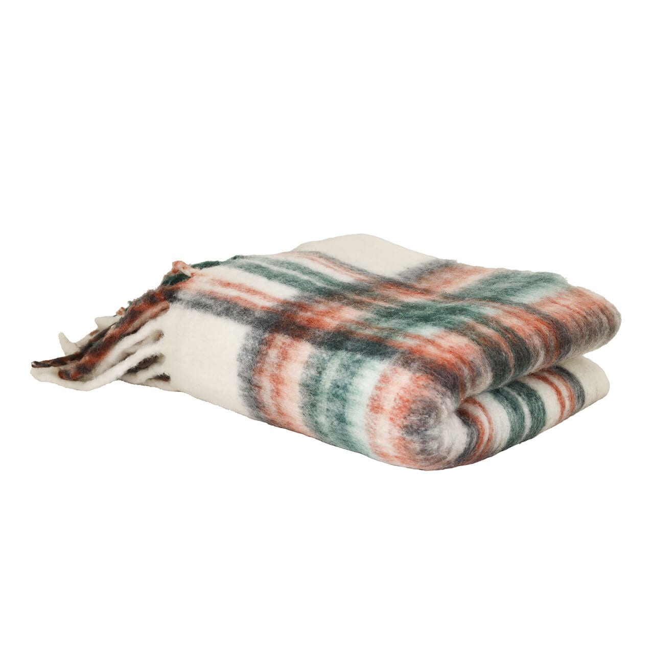 Wool Plaid Siv Grey/Terracotta