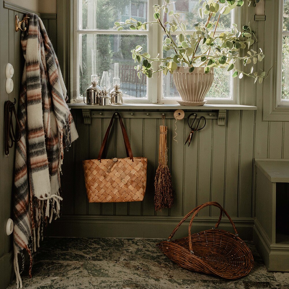Wool Plaid Siv Grey/Terracotta