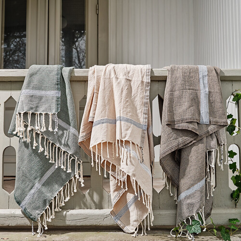 Towel Table Cloth Fouta Off White Str mshaga