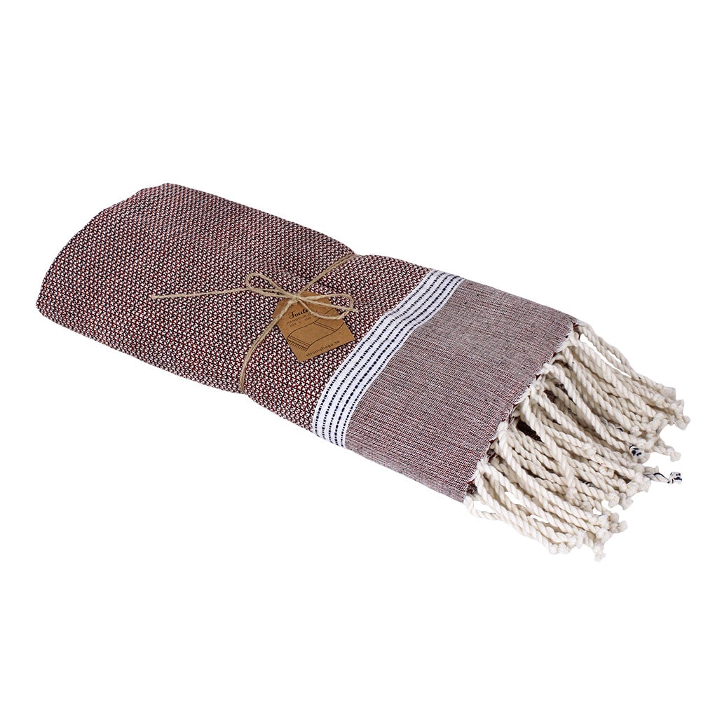 Handduk/Duk Fouta Vinröd