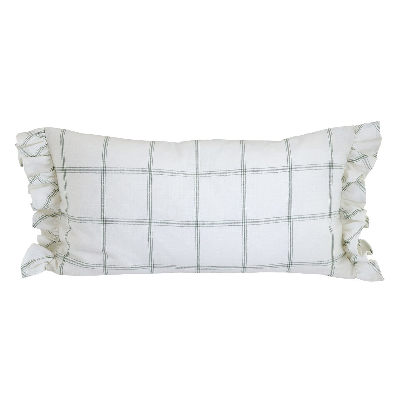 Cushion Cover Alma 35 x 65 cm White/Green