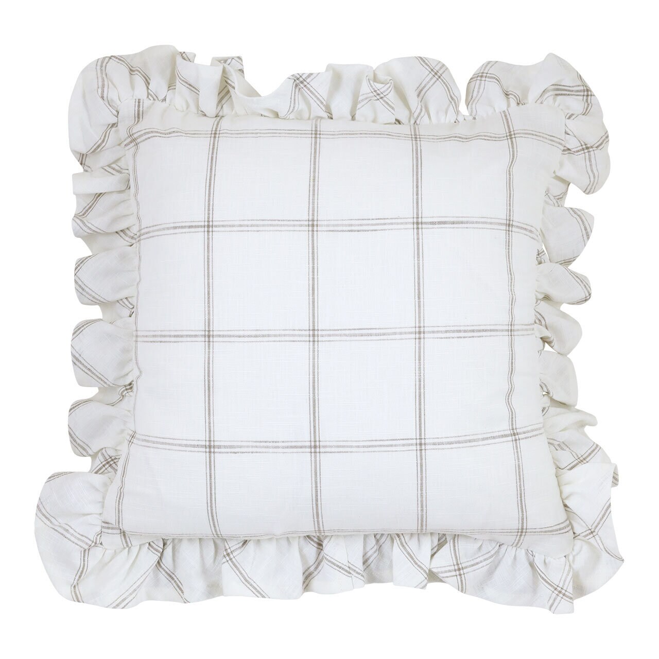 Cushion Cover Alma 45 x 45 cm White/Beige