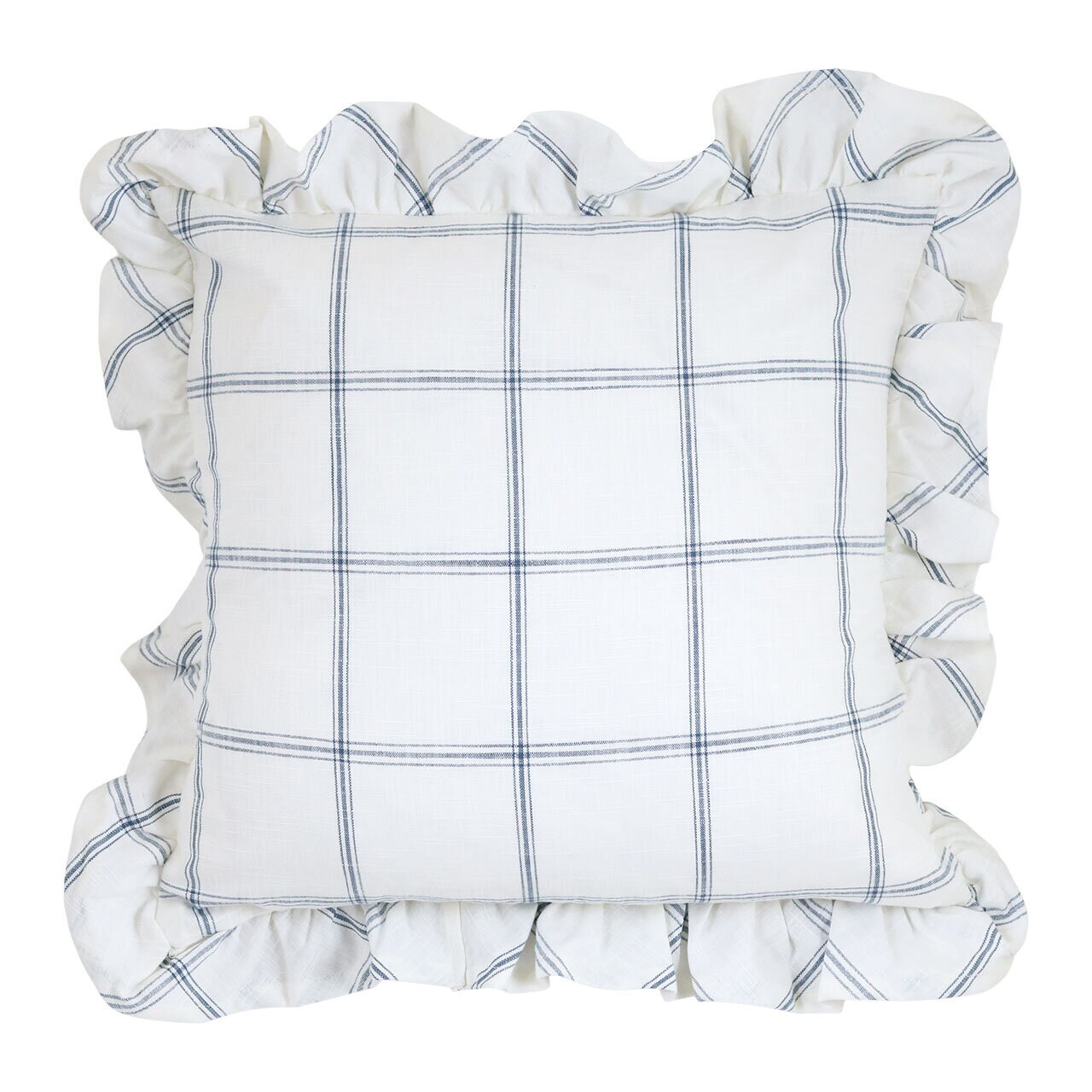 Cushion Cover Alma 45 x 45 cm White/Blue