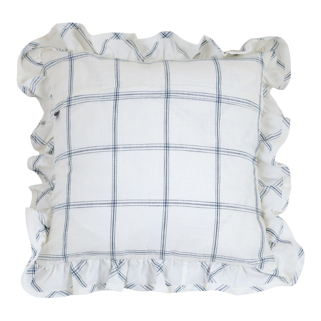 Cushion Cover Alma 45 x 45 cm White/Blue