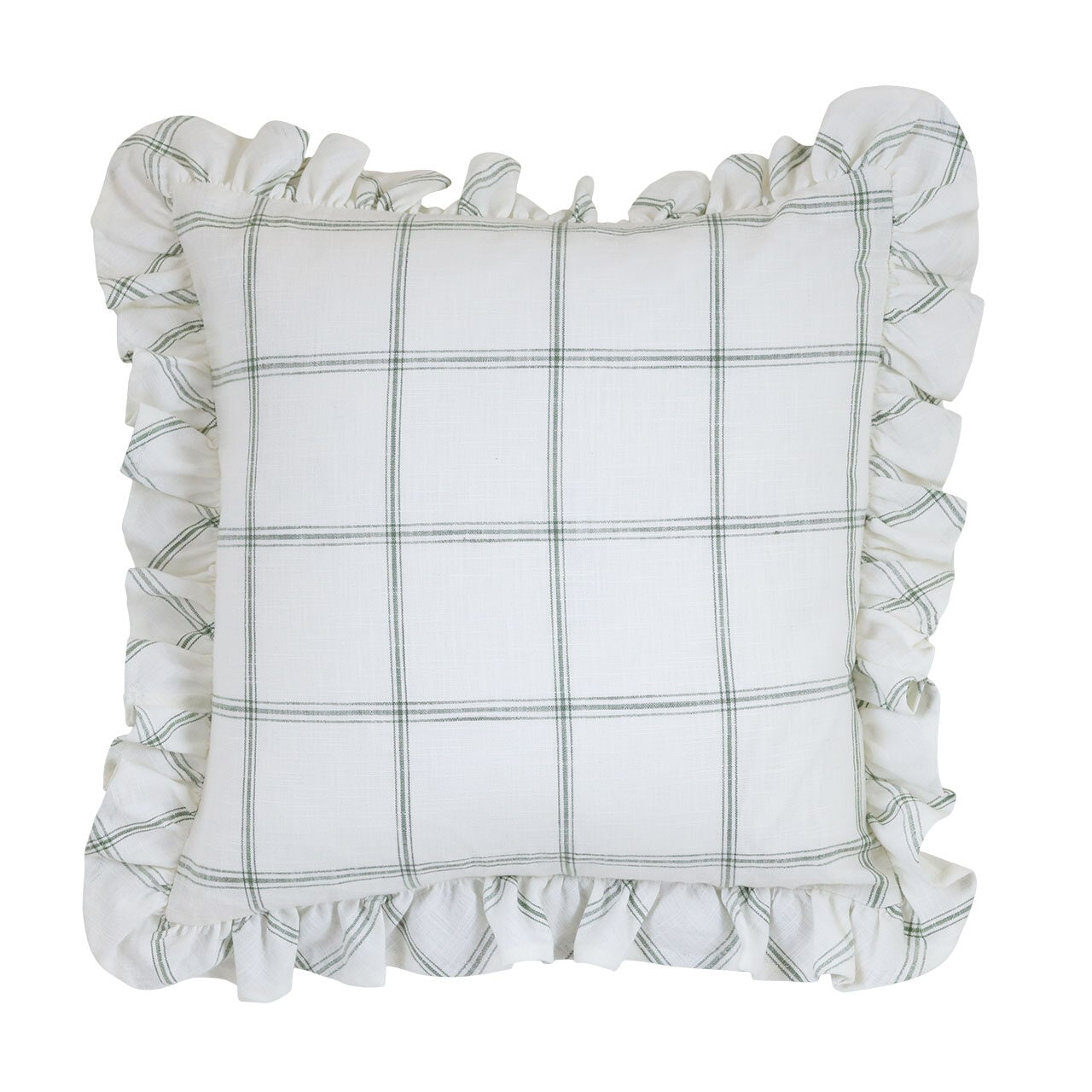 Cushion Cover Alma 45 x 45 cm White/Green