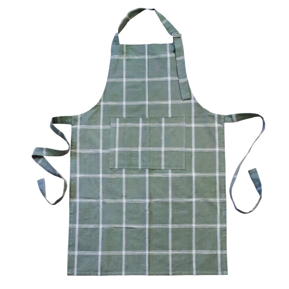 Apron Alma Green/White