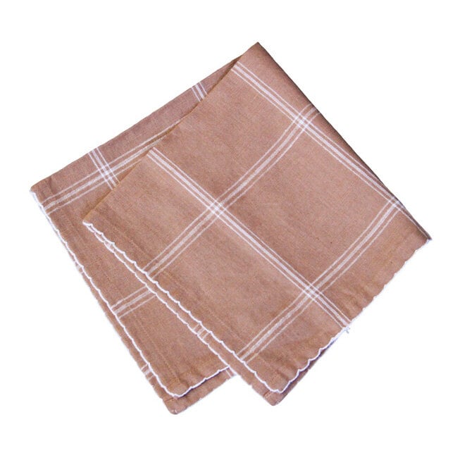 Napkin Alma Terracotta/White