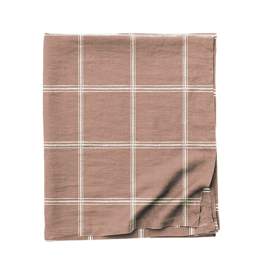 Table Cloth Alma Terracotta/White