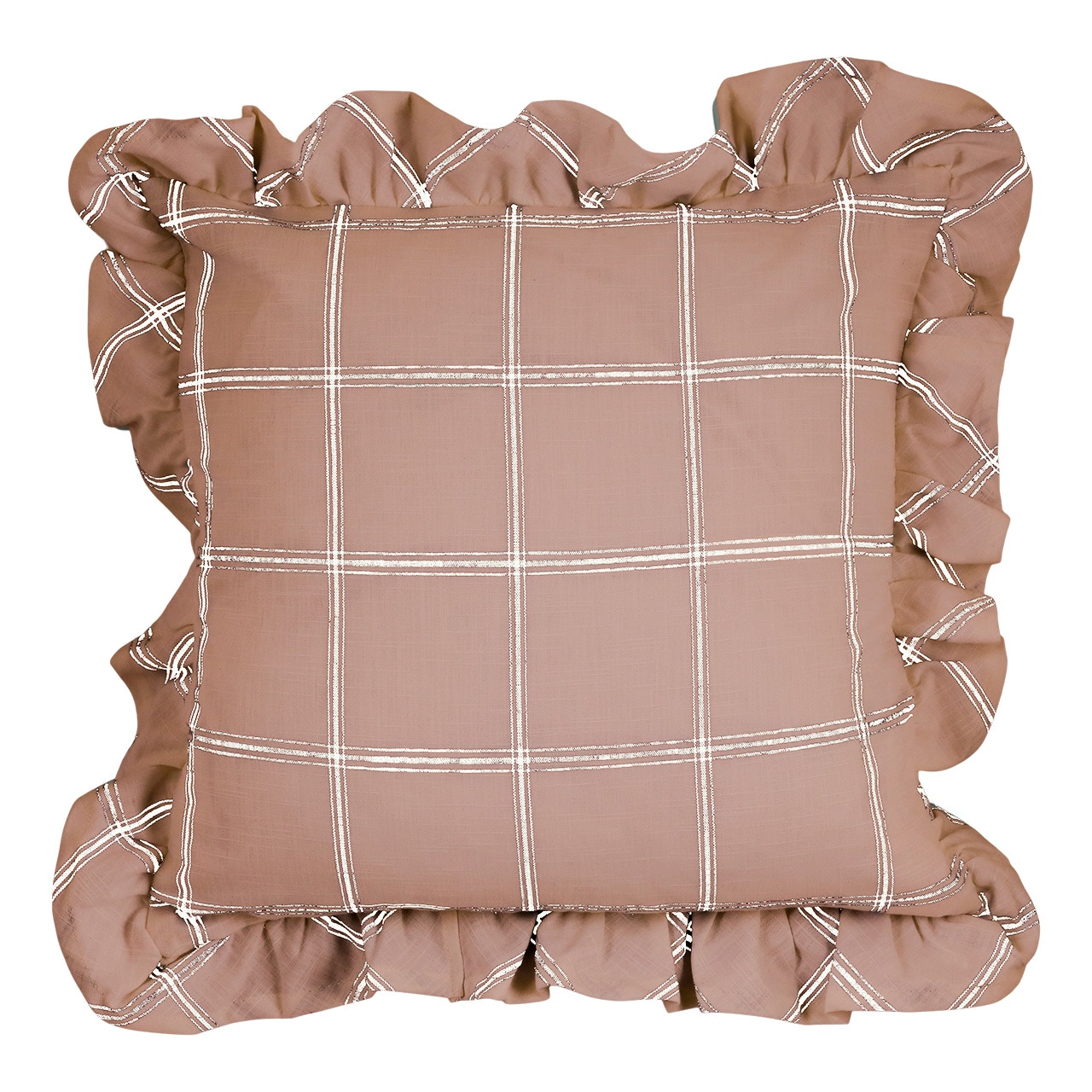 Cushion Cover Alma 45 x 45 Terracotta/White