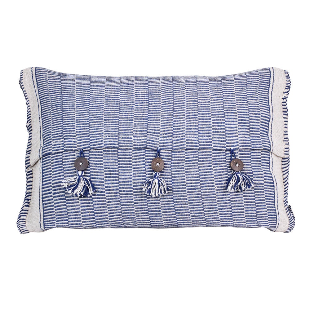 Cushion Cover Skarvik 40 x 60 Blue/Off White