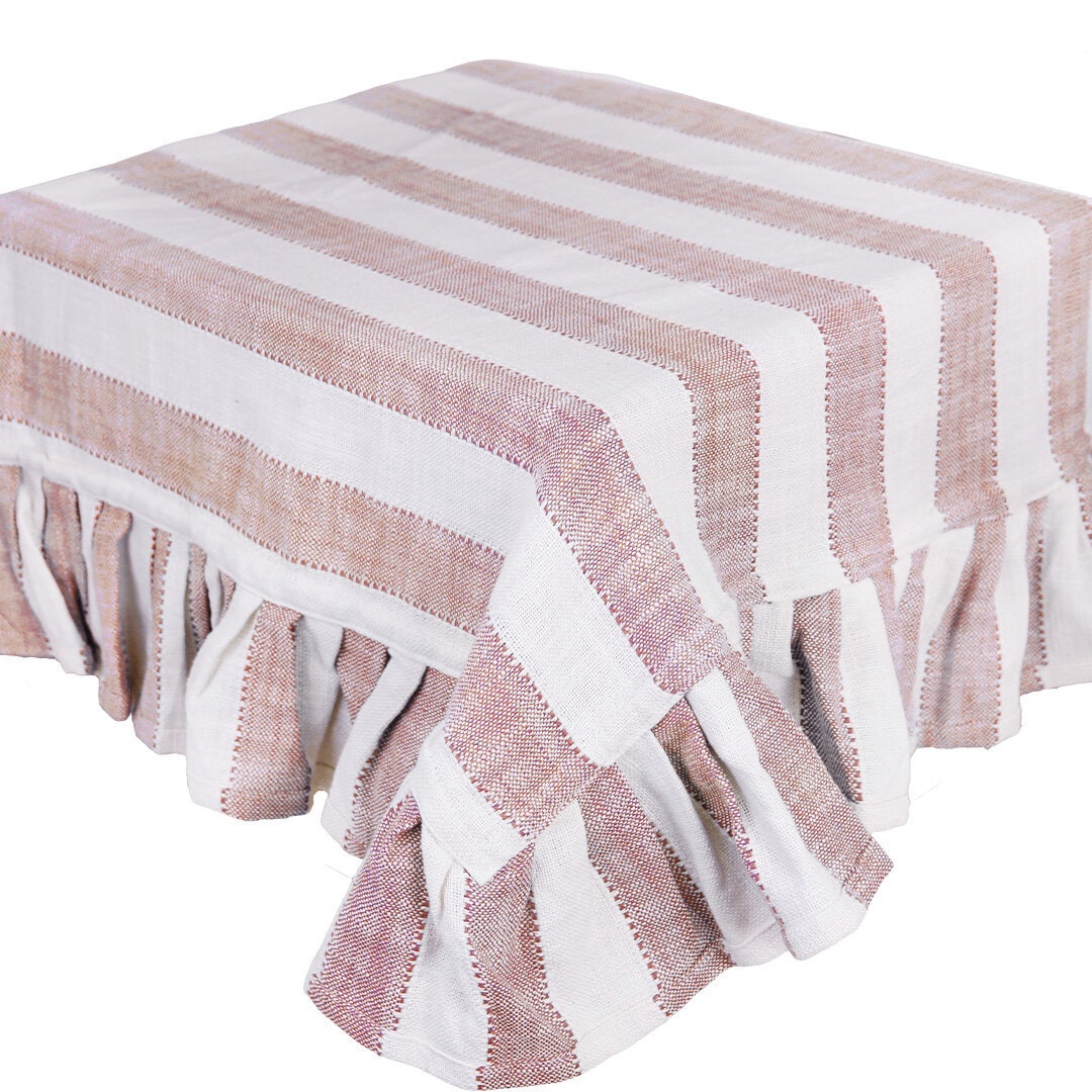 Table Cloth Ida Stripe Pink/White