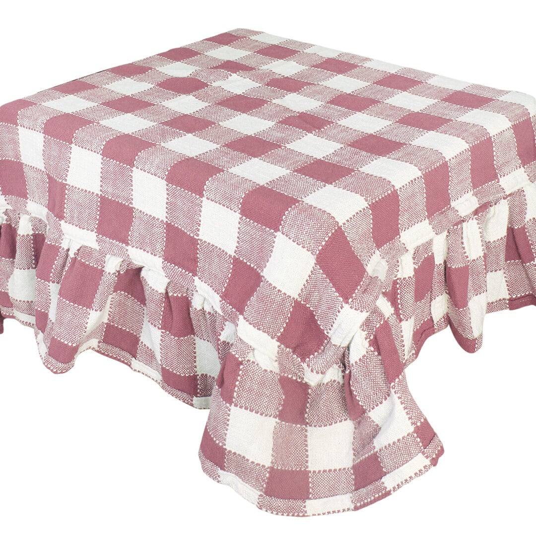 Table Cloth Ida Check Pink/White