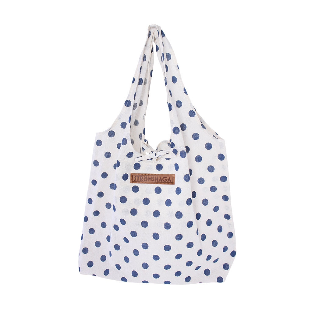 Tote Bag Dot Blue/Off White